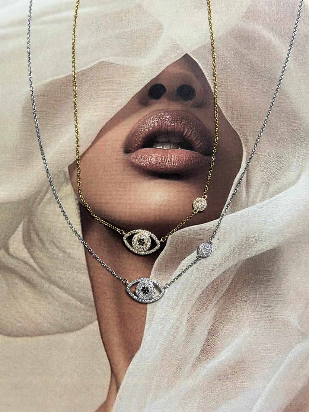 #Greek Eye Necklace-Aνοξείδωτο Ατσάλι