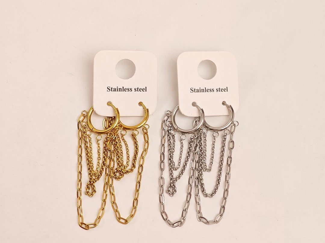 #Chain Earrings- Ανοξείδωτο Ατσάλι