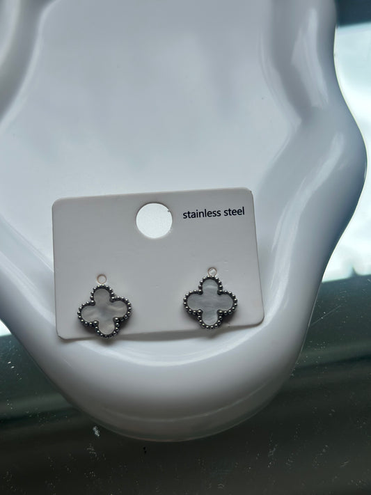 Clover Silver Earrings