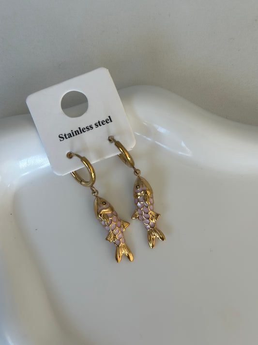 “Pink Fish” Earrings