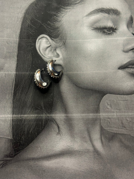Silver Spark Stud Earrings