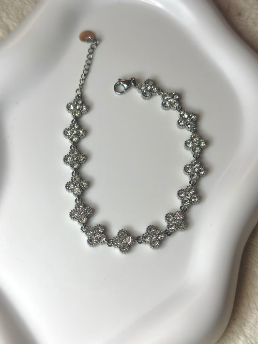 ''Rose'' Silver Bracelet
