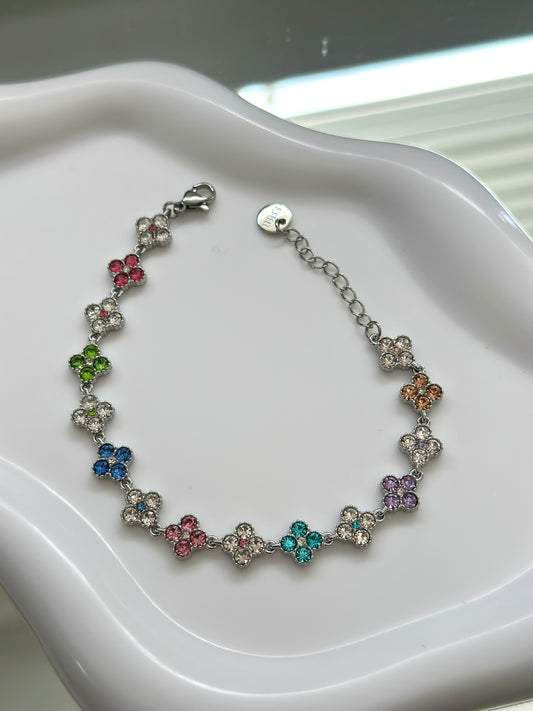 ''Rose'' Silver Bracelet